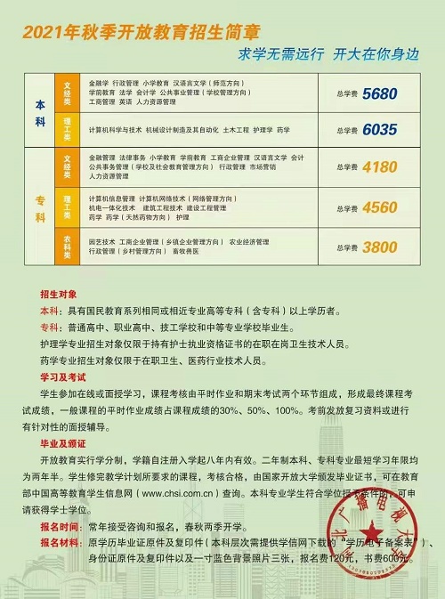 2021年河北開放大學(xué)學(xué)費(fèi)多少？如何繳納？